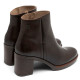 BOTINES DE PIEL DE TACÓN TERESA MOKA PORRONET - Querol online