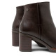 BOTINES DE PIEL DE TACÓN TERESA MOKA PORRONET - Querol online