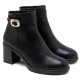 BOTINES DE PIEL DE TACÓN TATIANA NEGRO PORRONET - Querol online