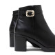 BOTINES DE PIEL DE TACÓN TATIANA NEGRO PORRONET - Querol online