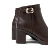 BOTINES DE PIEL DE TACÓN TATIANA MOKA PORRONET