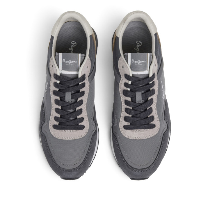 Sabatilles Pepe Jeans d'home grises amb camussa i estil retro running - Querol online