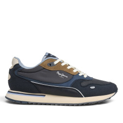 Sabatilles Pepe Jeans Bexley d'home blau marí amb detalls marrons - Querol online