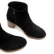 BOTINES DE PIEL DE TACÓN TAMARA NEGRO PORRONET - Querol online