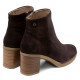 BOTINES DE PIEL DE TACÓN TAMARA MOKA PORRONET - Querol online
