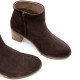 BOTINES DE PIEL DE TACÓN TAMARA MOKA PORRONET - Querol online