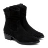 BOTINES DE PIEL CON CREMALLERA MALENA NEGRO PORRONET