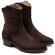 BOTINES DE PIEL CON CREMALLERA MALENA MOKA PORRONET - Querol online