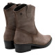 BOTINES DE PIEL CON CREMALLERA MALENA GRIS PORRONET - Querol online