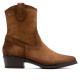 BOTINES DE PIEL CON CREMALLERA MALENA CUERO PORRONET - Querol online