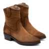 BOTINES DE PIEL CON CREMALLERA MALENA CUERO PORRONET