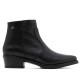 BOTINES DE PIEL CON CREMALLERA MIREIA NEGRO PORRONET - Querol online