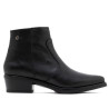 BOTINES DE PIEL CON CREMALLERA MIREIA NEGRO PORRONET