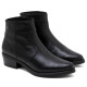 BOTINES DE PIEL CON CREMALLERA MIREIA NEGRO PORRONET - Querol online