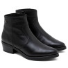 BOTINES DE PIEL CON CREMALLERA MIREIA NEGRO PORRONET