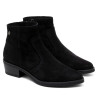 BOTINES DE PIEL CON CREMALLERA MARINA NEGRO PORRONET