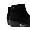 BOTINES DE PIEL CON CREMALLERA MARINA NEGRO PORRONET