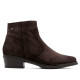 BOTINES DE PIEL CON CREMALLERA MARINA MOKA PORRONET - Querol online
