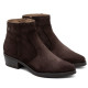 BOTINES DE PIEL CON CREMALLERA MARINA MOKA PORRONET - Querol online
