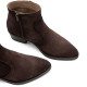 BOTINES DE PIEL CON CREMALLERA MARINA MOKA PORRONET - Querol online