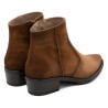 BOTINES DE PIEL CON CREMALLERA MARINA CUERO PORRONET