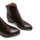 BOTINES COWBOY DE PIEL CON CREMALLERA NATALIA MOKA PORRONET - Querol online