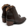 BOTINES COWBOY DE PIEL CON CREMALLERA NATALIA MOKA PORRONET