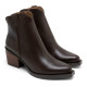 BOTINES COWBOY DE PIEL CON CREMALLERA NATALIA MOKA PORRONET - Querol online