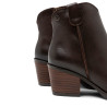 BOTINES COWBOY DE PIEL CON CREMALLERA NATALIA MOKA PORRONET