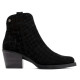 BOTINES COWBOY DE PIEL CON CREMALLERA NOELIA NEGRO PORRONET - Querol online