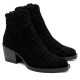 BOTINES COWBOY DE PIEL CON CREMALLERA NOELIA NEGRO PORRONET - Querol online