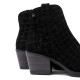 BOTINES COWBOY DE PIEL CON CREMALLERA NOELIA NEGRO PORRONET - Querol online