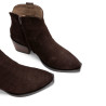 BOTINES COWBOY DE PIEL CON CREMALLERA NOELIA MOKA PORRONET