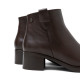 BOTINES DE PIEL DE TACÓN CON CREMALLERA OLGA MOKA PORRONET - Querol online