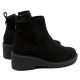 BOTINES DE PIEL CON CUÑA Y CREMALLERA PAULA NEGRO PORRONET - Querol online