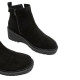 BOTINES DE PIEL CON CUÑA Y CREMALLERA PAULA NEGRO PORRONET - Querol online