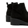 BOTINES DE PIEL CON CUÑA Y CREMALLERA PAULA NEGRO PORRONET