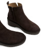 BOTINES DE PIEL CON CUÑA Y CREMALLERA PAULA MOKA PORRONET