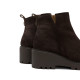 BOTINES DE PIEL CON CUÑA Y CREMALLERA PAULA MOKA PORRONET - Querol online