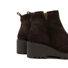 BOTINES DE PIEL CON CUÑA Y CREMALLERA PAULA MOKA PORRONET