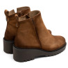 BOTINES DE PIEL CON CUÑA Y CREMALLERA PAULA CUERO PORRONET