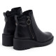 BOTINES DE PIEL CON CUÑA Y CREMALLERA PAZ NEGRO PORRONET - Querol online
