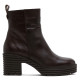 BOTINES DE PIEL CON CREMALLERA SOFÍA MOKA PORRONET - Querol online