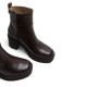 BOTINES DE PIEL CON CREMALLERA SOFÍA MOKA PORRONET - Querol online