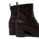BOTINES DE PIEL CON CREMALLERA SOFÍA MOKA PORRONET - Querol online