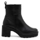 BOTINES DE PIEL CON CREMALLERA SOFÍA NEGRO PORRONET - Querol online