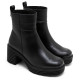 BOTINES DE PIEL CON CREMALLERA SOFÍA NEGRO PORRONET - Querol online