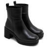 BOTINES DE PIEL CON CREMALLERA SOFÍA NEGRO PORRONET