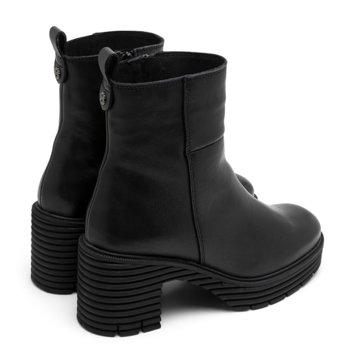 BOTINES DE PIEL CON CREMALLERA SOFÍA NEGRO PORRONET - Querol online