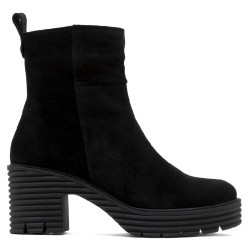 BOTINES DE PIEL DE TACÓN CON CREMALLERA SALMA NEGRO PORRONET - Querol online